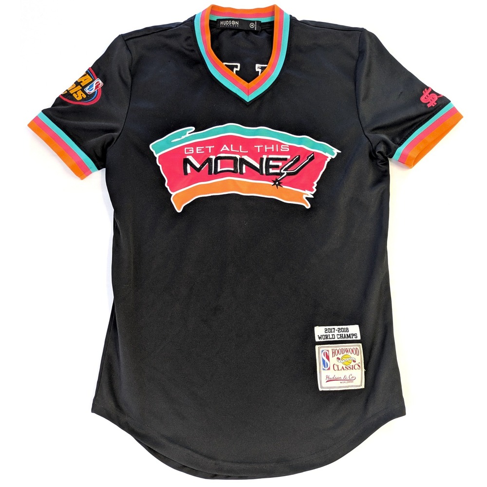 Hudson Outerwear Baller Jersey Mens Medium Black Get All This Money Spurs Colors